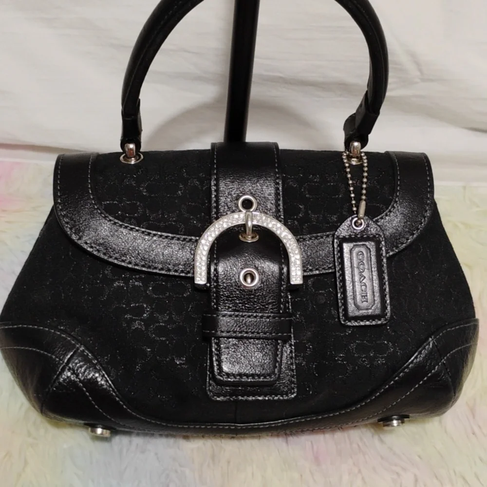 Authentic Coach Y2K Mini Studded Rhinestone Mini C Sparkle Collectible Bag - Picture 3 of 16